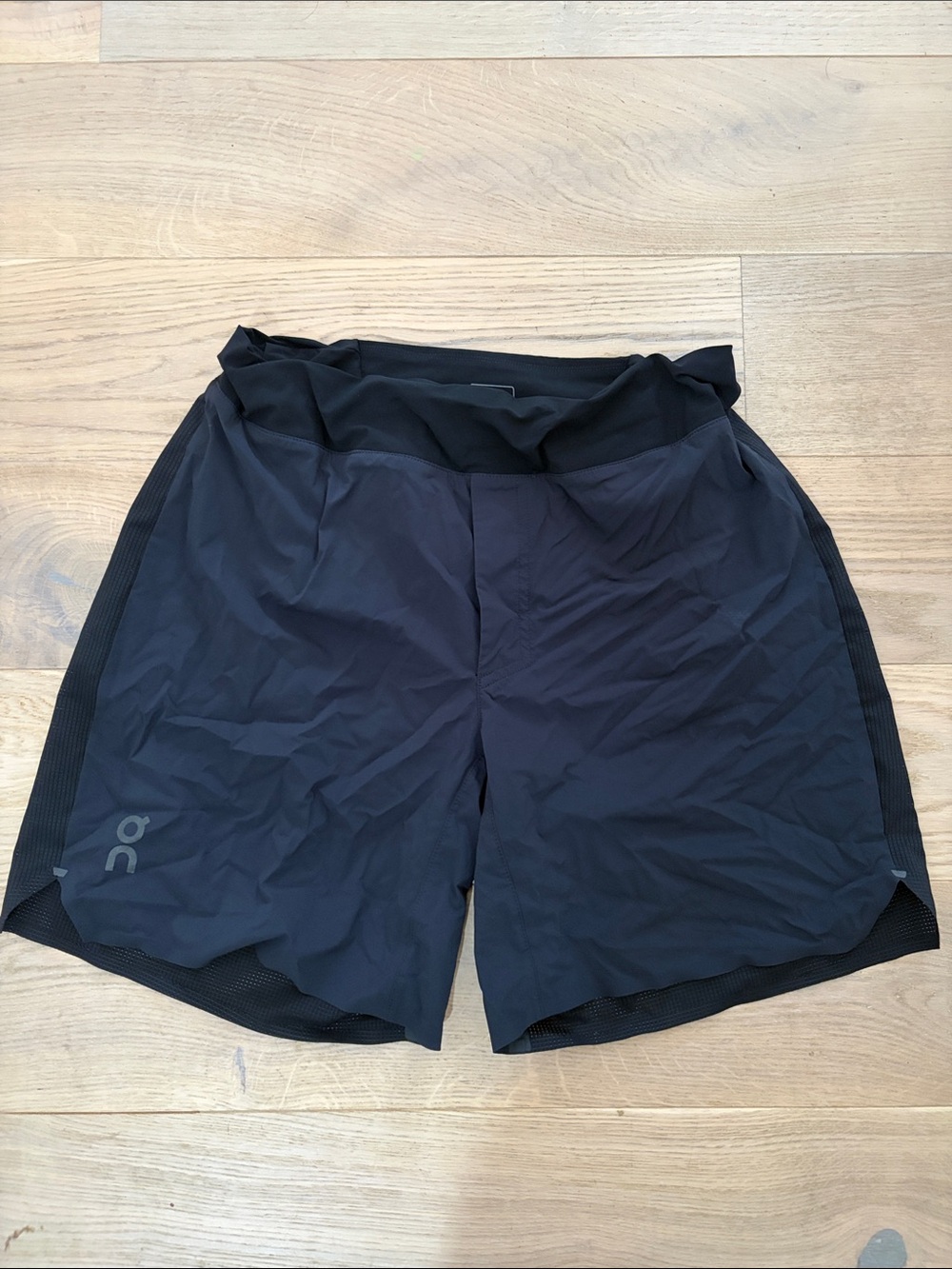 On Running Men's Black Athletic Shorts with Subtle Logo